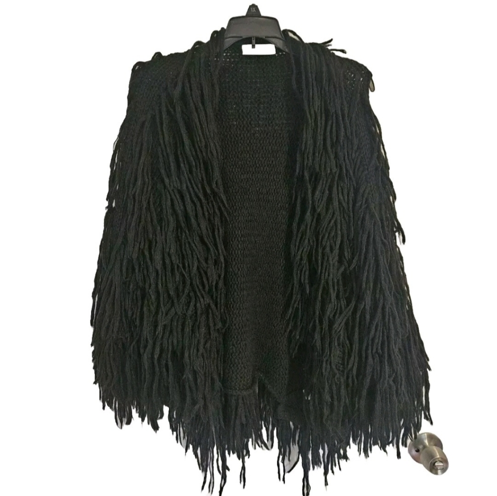 Sweet Genius OS Black fringe Jacket